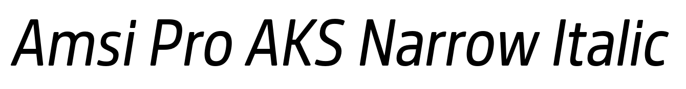 Amsi Pro AKS Narrow Italic